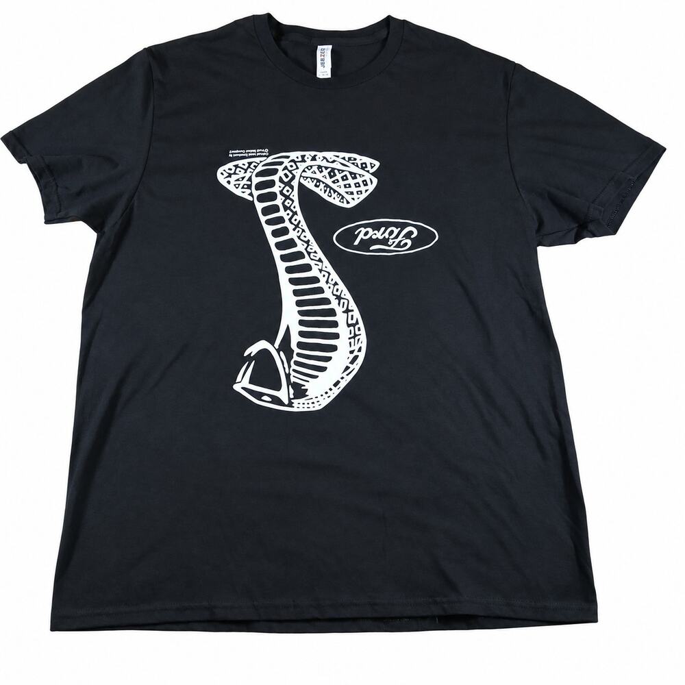 Ford Shelby Cobra T-Shirt Men’s Large Black Upside Down Graphic Misprint